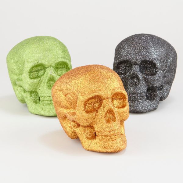 3. Halloween glitter skulls -   40 Spooky Halloween Decorating Ideas for Your Stylish Home