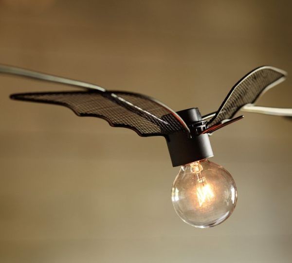 Bat string lights for Halloween -   40 Spooky Halloween Decorating Ideas for Your Stylish Home