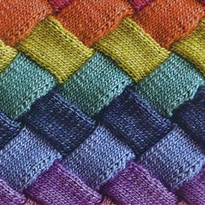 Here's a beautiful example (below) of what a completed entrelac knit ... -   Entrelac