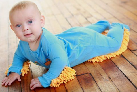Whoever invented the mop onesie. -   Here’s how to hack the whole parenting thing.