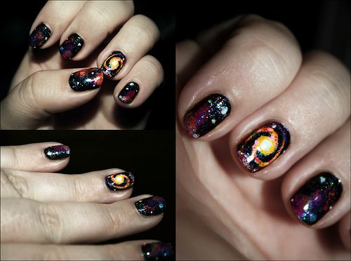 galaxy nail art!!!