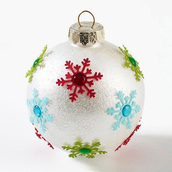 Scrap Snowflake Ornaments -   Easy Christmas Ornaments