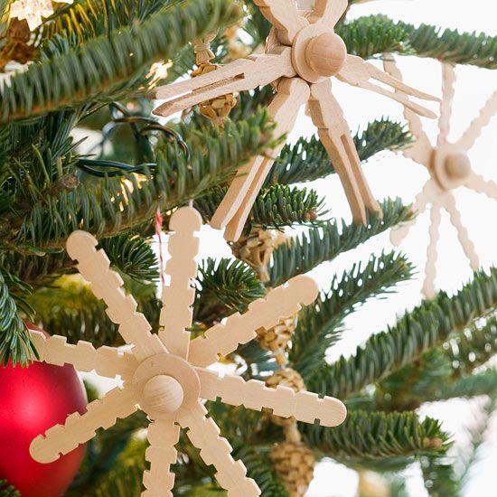 Wooden Snowflake Ornaments -   Easy Christmas Ornaments