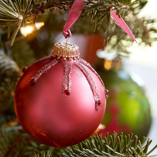 Jeweled Pink Christmas Ornament -   Easy Christmas Ornaments