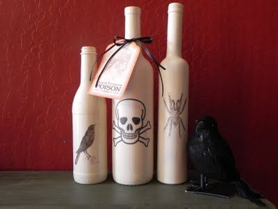 halloween wine bottles