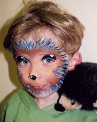 Face and body art in our face painting gallery -   hedgehog face painting
