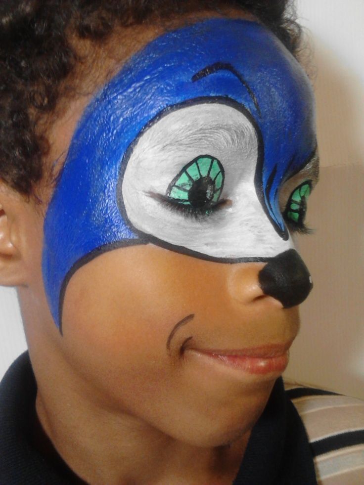 Sonic Face Paint face painting : blue designs on pinterest face ... -   hedgehog face painting