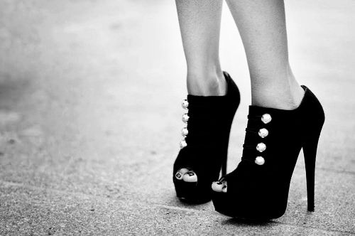 high heels. black.