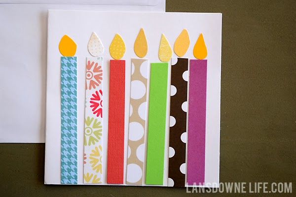 homemade candle birthday card.