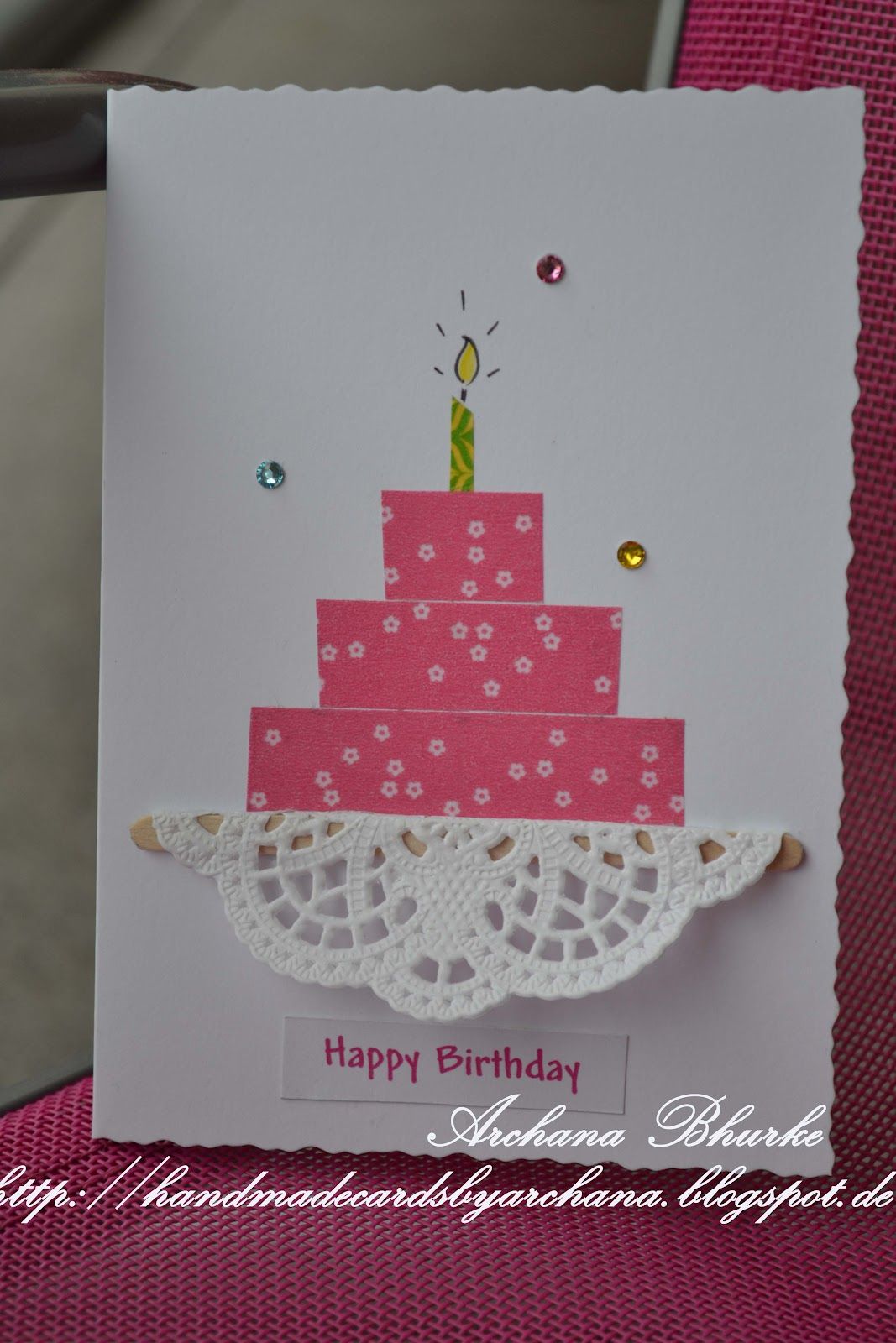 Homemade Candle Birthday Card -   homemade candle birthday card.