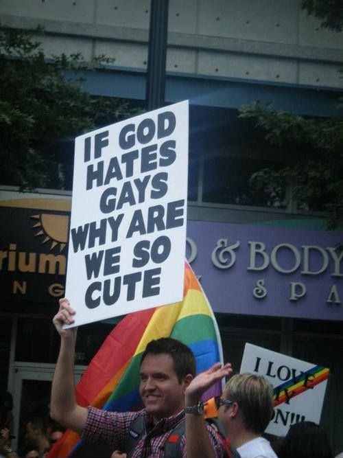 if god hates gays… :)