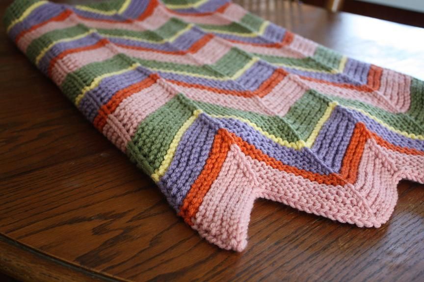 Madalyn Rae Baby Afghan -   Knit baby blanket