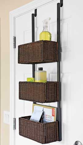 over the door baskets. perfect for the bathroom or organizing what ever
