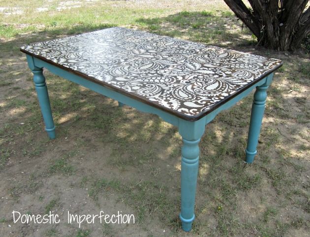 painted dining room table