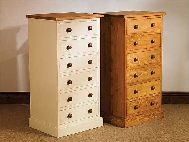 Details about Hampton cream painted pine furniture large tallboy chest ... -   painted pine furniture