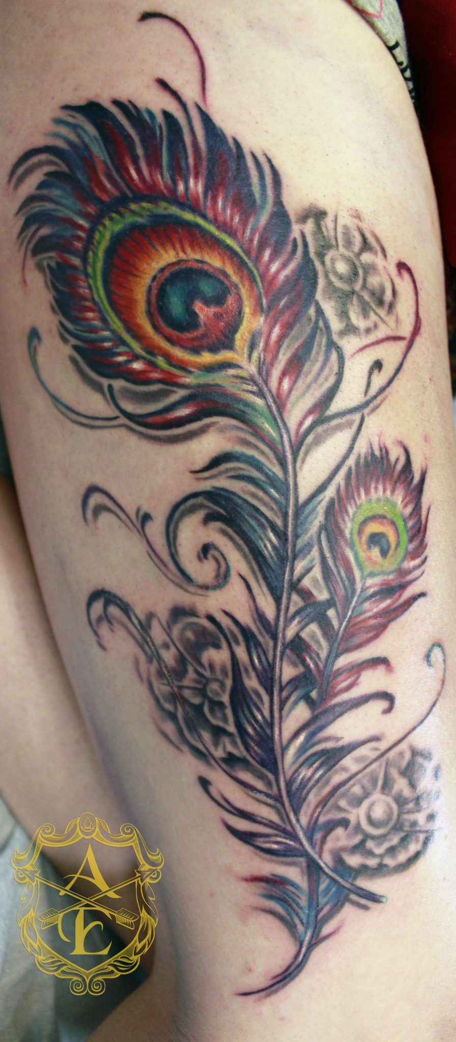 Tattoos Of Feathers Peacock Feather Foot -   Peacock tattoo Ideas