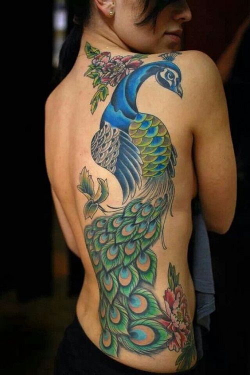 61 Beautiful Peacock Tattoo Pictures and Designs -   Peacock tattoo Ideas