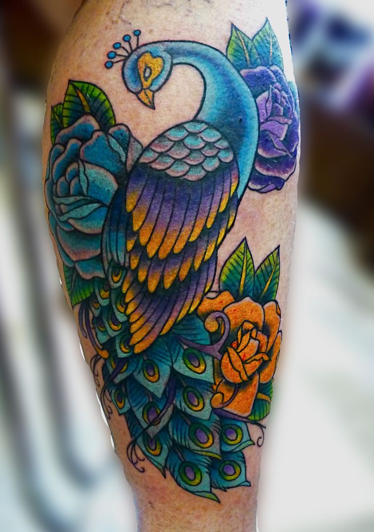 Lion Peacock Tattoo -   Peacock tattoo Ideas