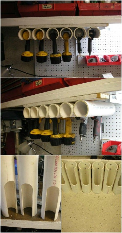 Power Tool Holders -   How use pvc pipe for home and garden