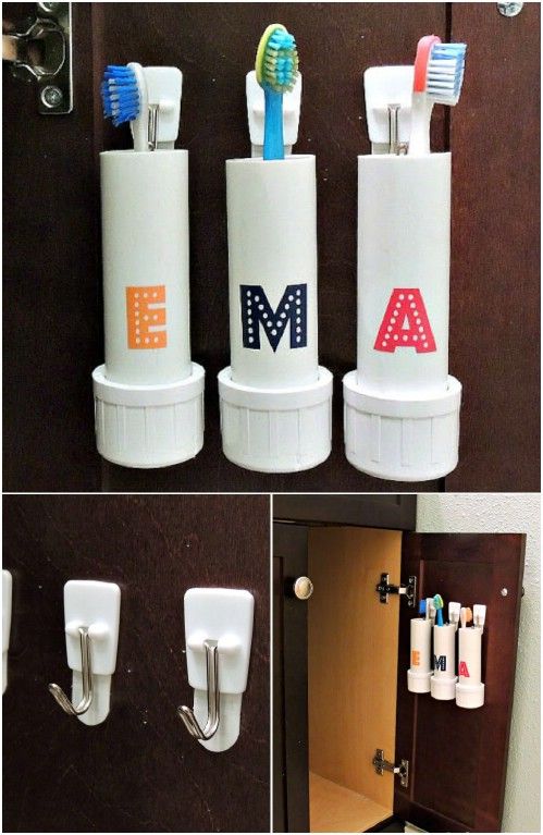 Toothbrush Holders -   How use pvc pipe for home and garden