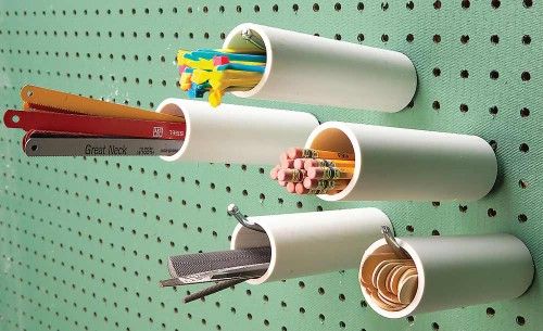 Pegboard Cubbyholes -   How use pvc pipe for home and garden