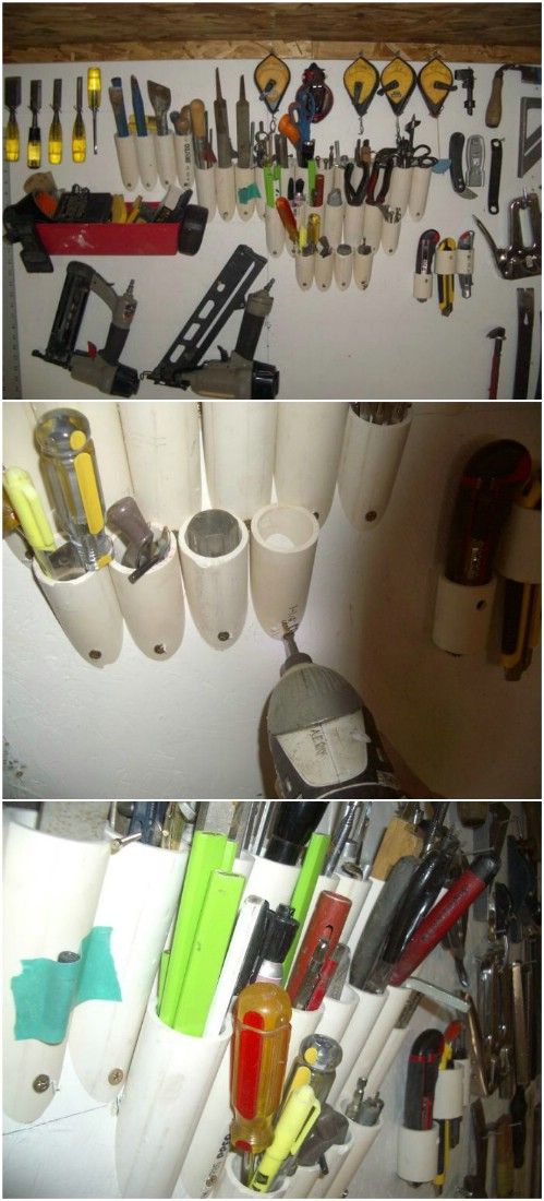 Tool Organizer -   How use pvc pipe for home and garden