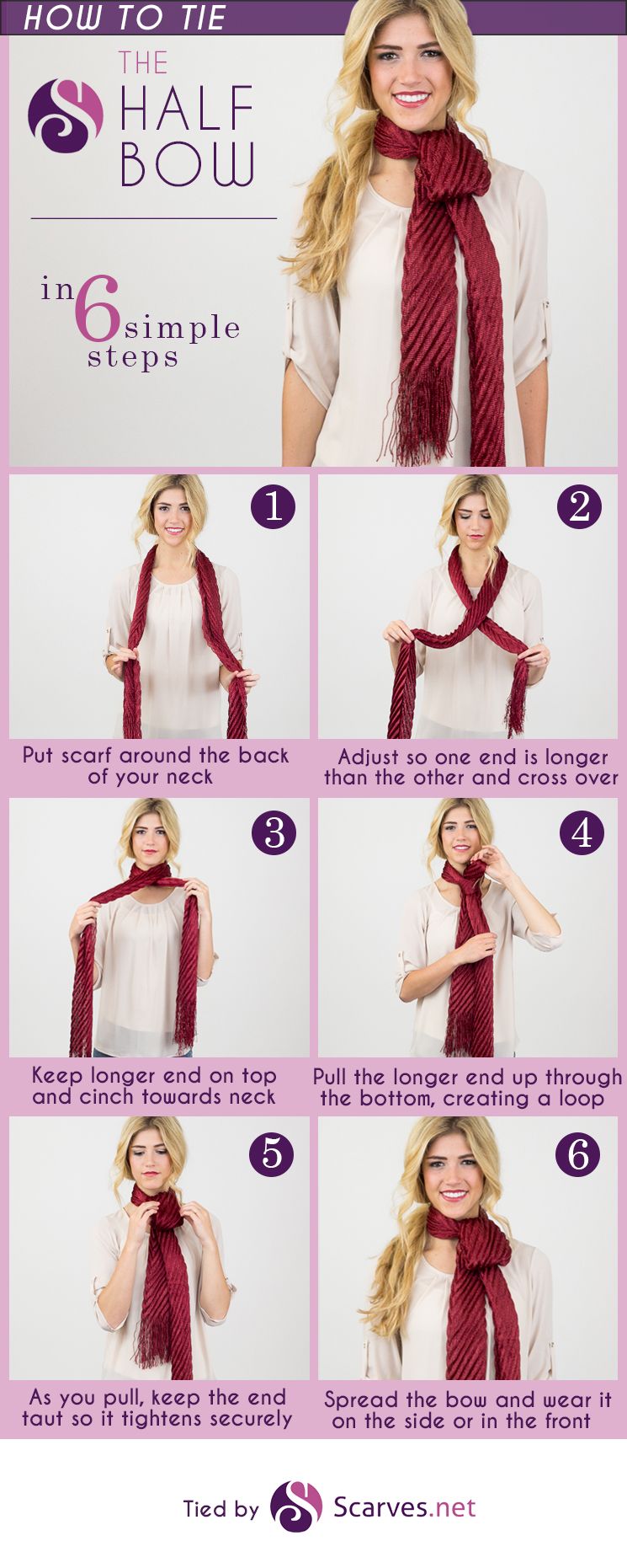 How to Tie Neck Scarves -   Scarf Knot Ideas