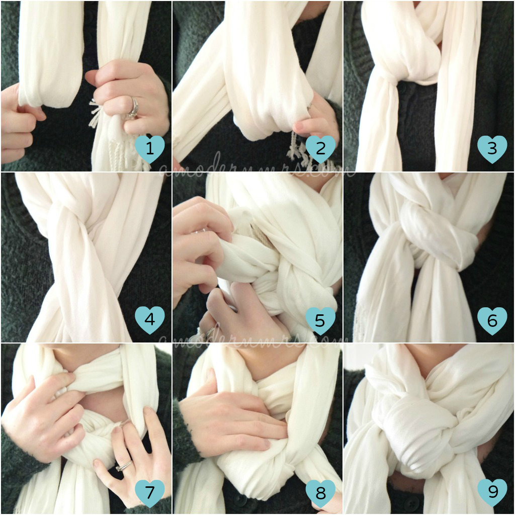 How to Tie a Woven Scarf Knot -   Scarf Knot Ideas
