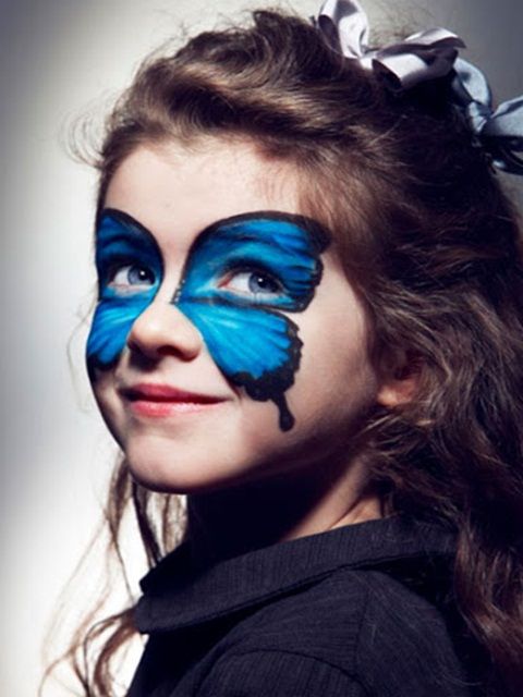 halloween makeup for kids girl blue butterfly -   Halloween Makeup Ideas
