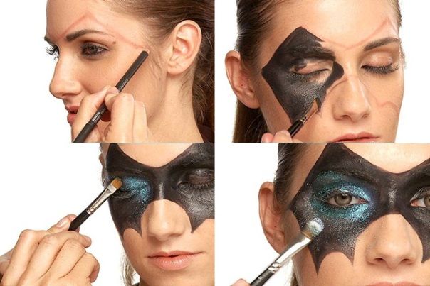 halloween makeup women black mask face painting -   Halloween Makeup Ideas