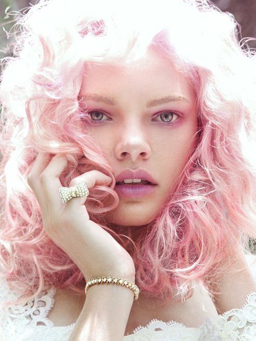 soft pink hair