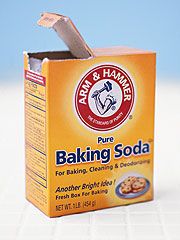 sprinkle a dash of baking soda into your palm and mix with your shampoo. Rinse a