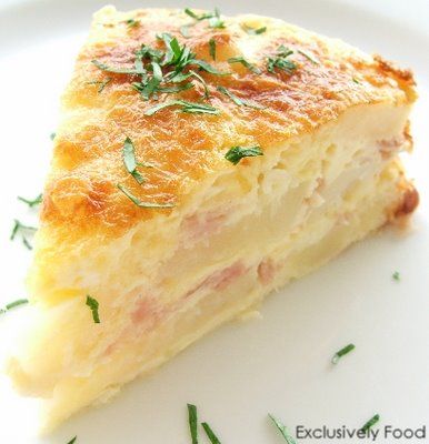 Sunday Brunch - Ham, Egg and Potato Bake with Cheddar and Parmesan..