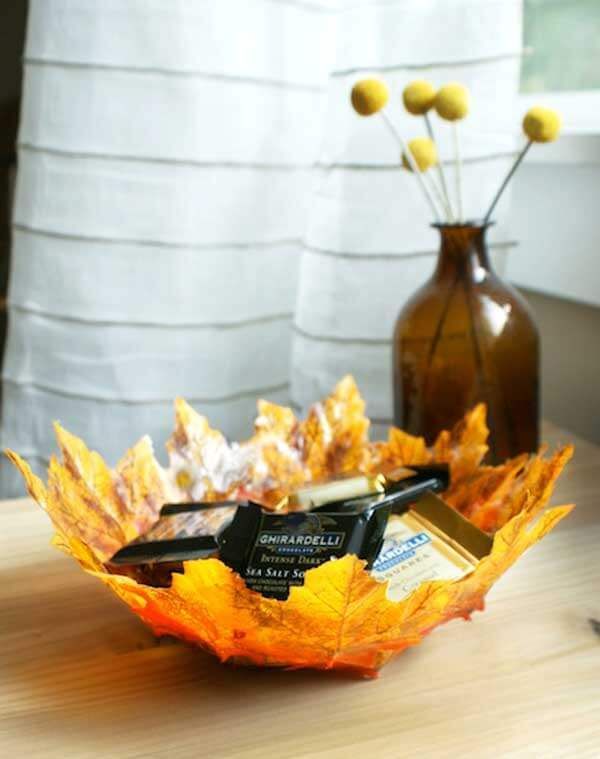 Leaf Bowl -   HOME DECORATIONS WITH FALL LEAVES