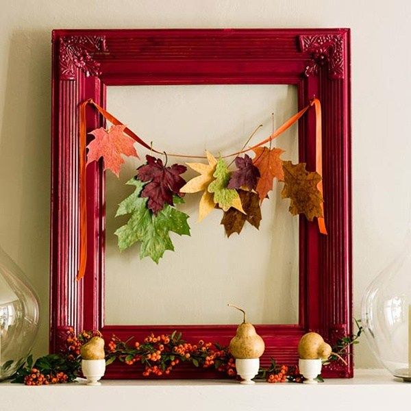 Picture frame -   HOME DECORATIONS WITH FALL LEAVES