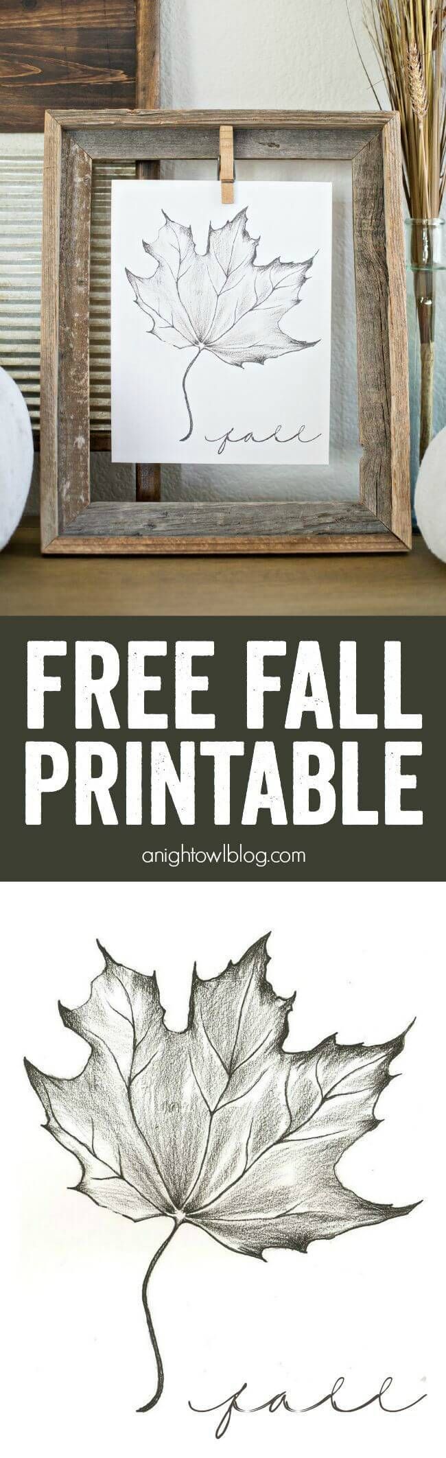 5. Fall printable -   HOME DECORATIONS WITH FALL LEAVES