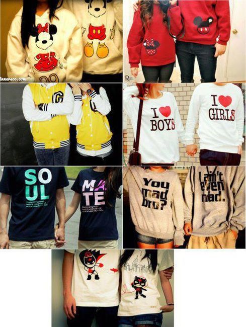 this is cute. i want couple sweaters(shirts).