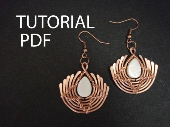 Earrings tutorial, wire wrap tutorial, copper wire tutorial, jewelry ... -   wire wrap earrings