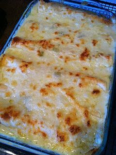According to many pinners-THE BEST white chicken enchilada recipe ever!! Easy to