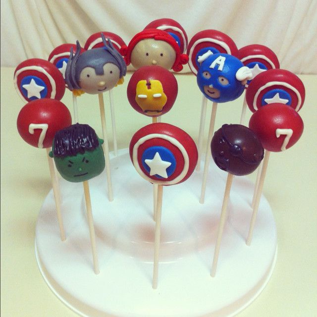 Avengers Party Ideas  Cake Pops