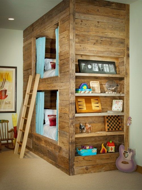Awesome bunk bed! kid-s-rooms-and-baby-nurseries