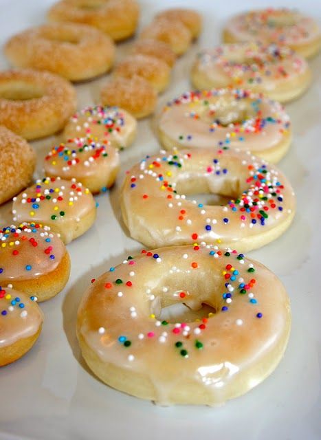 Baked doughnuts {finally a baked version} They only have 1 T. butter for a batch