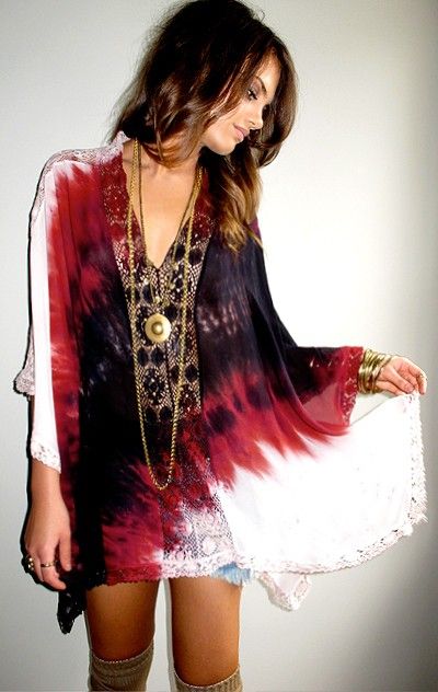 Beautiful tie dye… love Mila Kunis