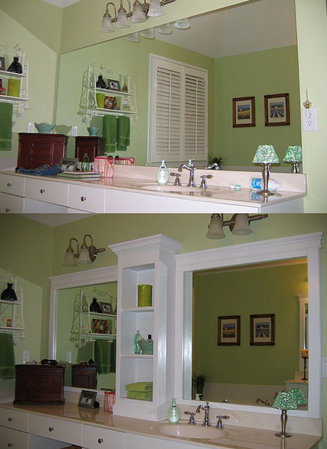 Before & After -doesn't involve cutting or removing the mirror!