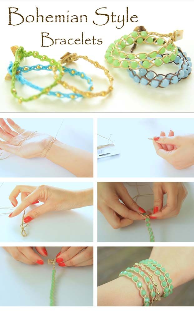 Bohemian style bracelets
