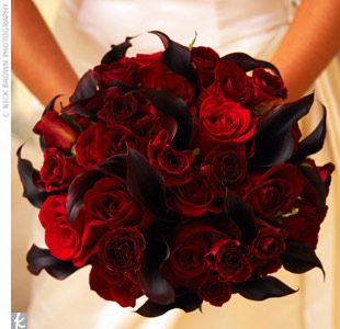 Bouquets of Burgandy! « A Black, Ivory & Red Wedding…