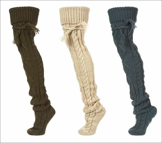 Cable knit socks. Perfect for layering with boots…or lounging around the house