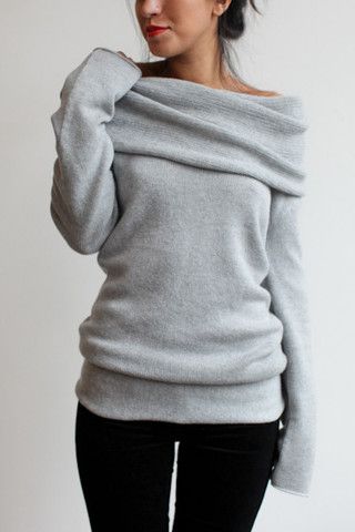 Cashmere Cowl Neck Sweater