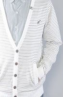 Clean white Mens Cardigans with Pockets
