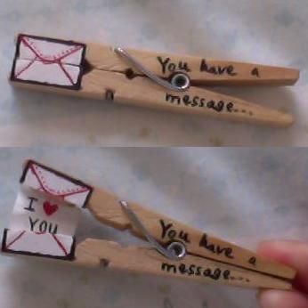Clothespin Message! Cutest thing ever!